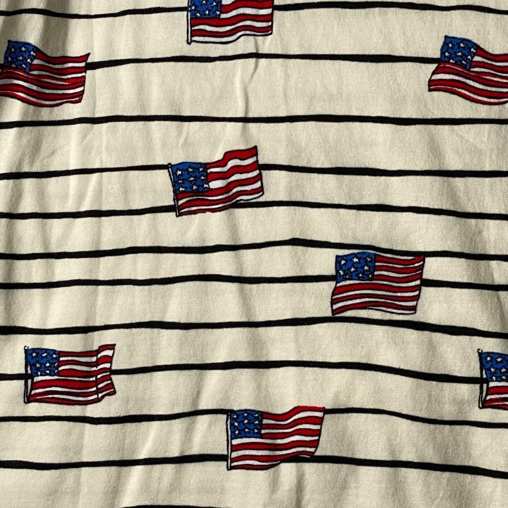 Coral Bay USA Flag Shirt July 4th Women Size Large Cotton‎ Blend Patriotic - Picture 2 of 8